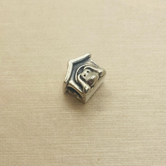 EUC Pandora 790592EN27 Sterling Silver Doghouse Dog Animal Bead w/ Enamel Heart - Picture 5 of 16